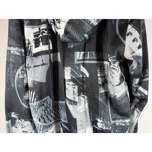 Oakley Forged Goods All Over Print Zip Up Hoodie Mens Size L - Picture 8 of 12